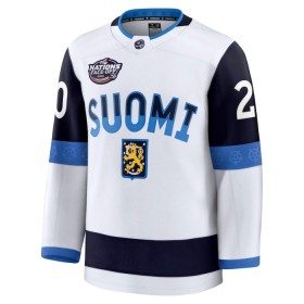 Finnland Trikot 4 Nations Face Off 2025 Fanatics Premium Sebastian Aho Weiss - Herren